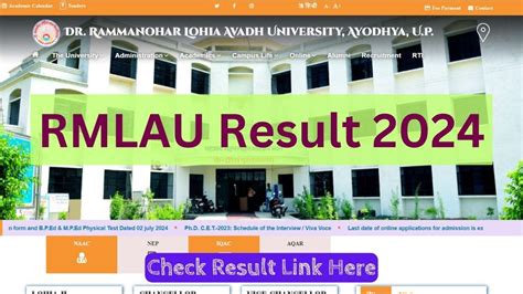 rmlau result 2024 1st semester